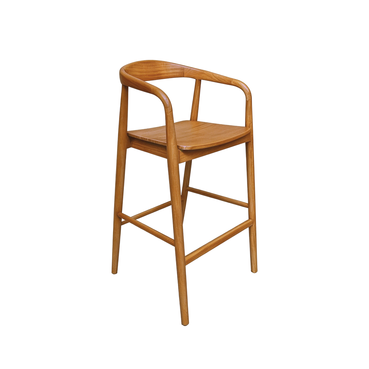 Chaise de bar en bois de teck June