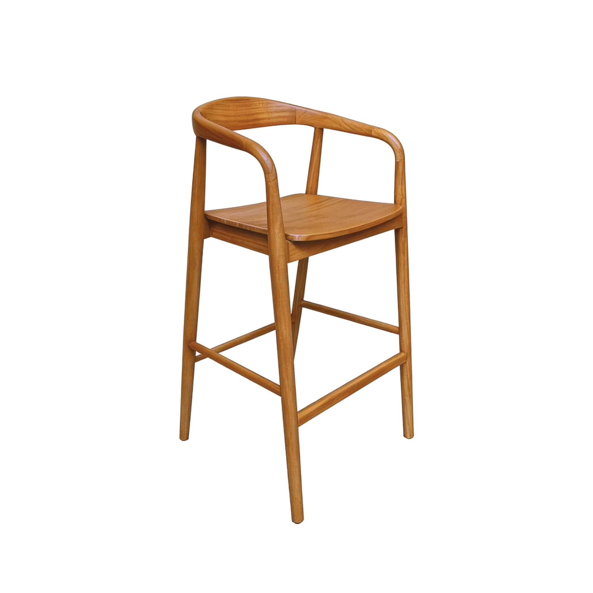 Chaise de bar en bois de teck June