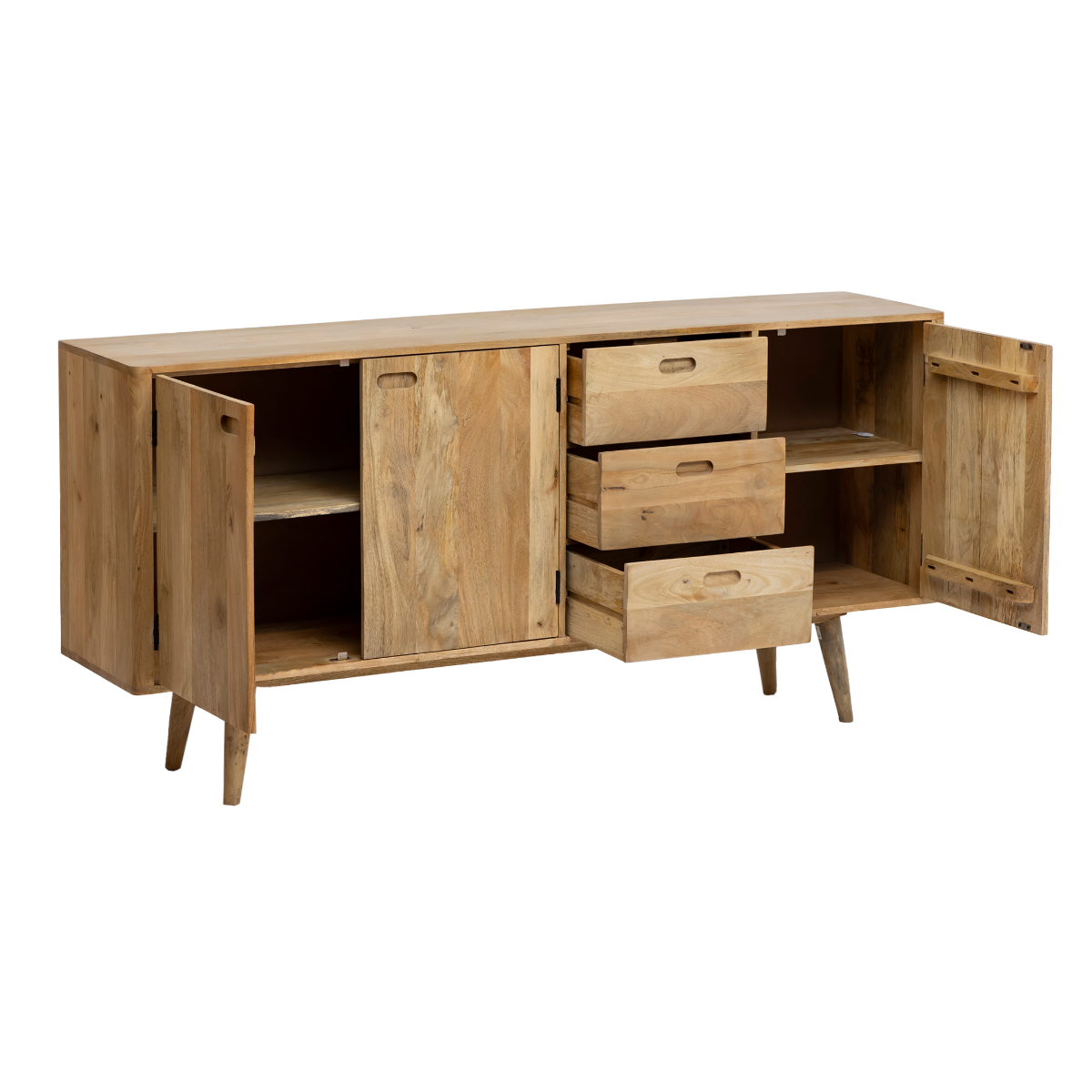 Buffet long en bois de manguier Rowene