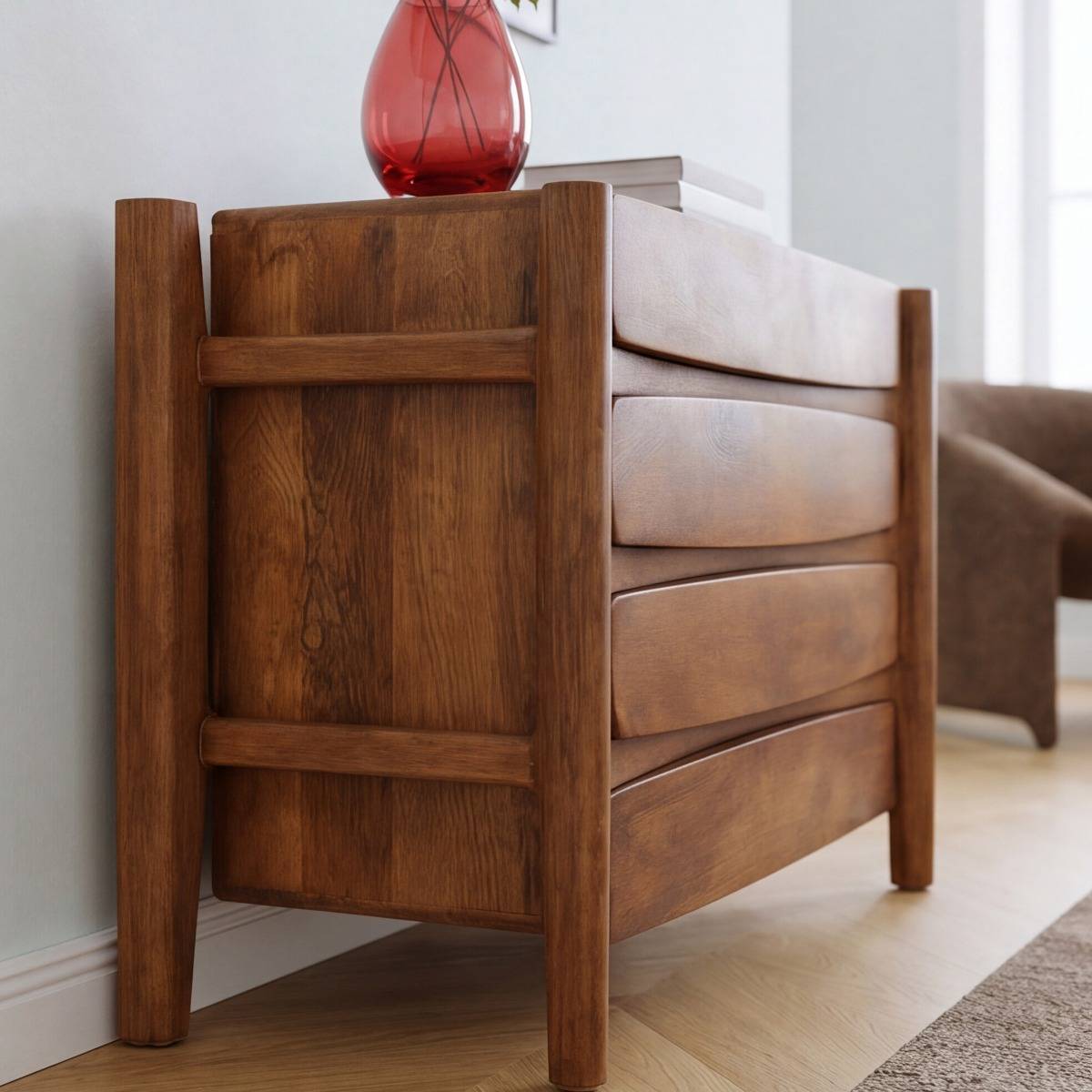 Commode 4 tiroirs en bois de manguier Rosana