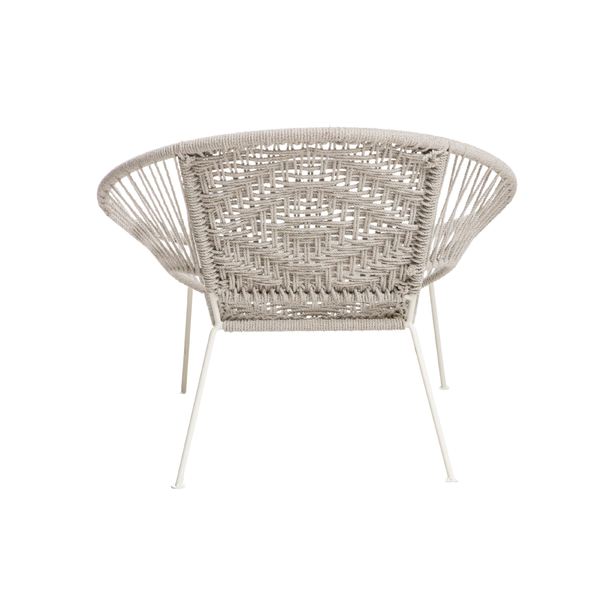 Fauteuil en corde de coton blanc Bélize