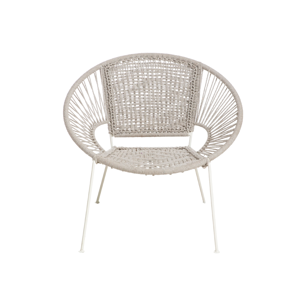 Fauteuil en corde de coton blanc Bélize