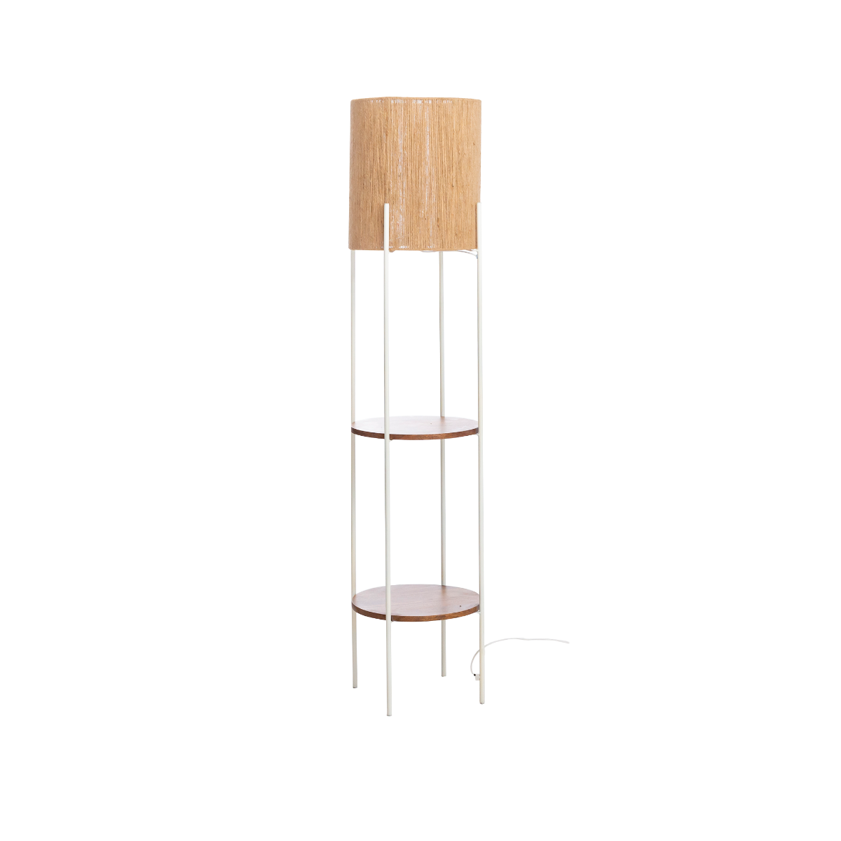 Lampe sur pied en métal et jute Estelle