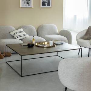 Table basse en aluminium doré et métal noir Victoria