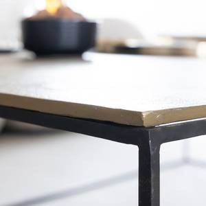 Table basse en aluminium doré et métal noir Victoria