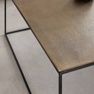 Table basse en aluminium doré et métal noir Victoria