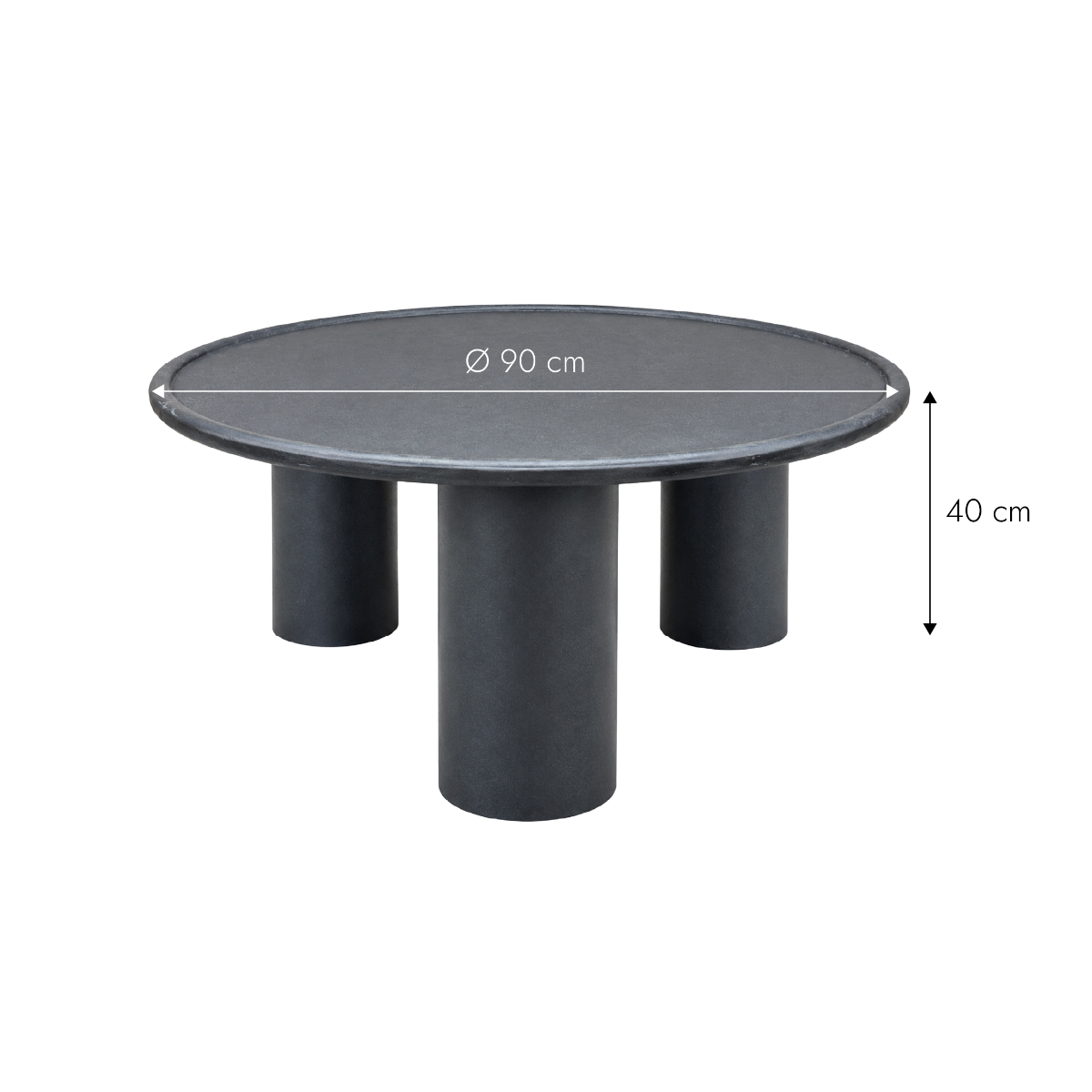 Table basse ronde en aluminium Benjamin