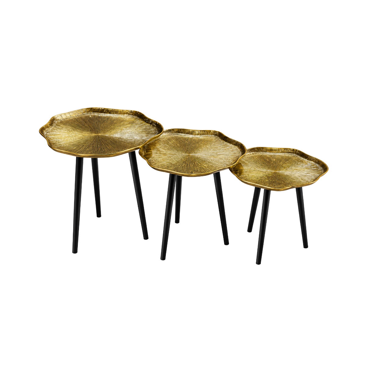 Table basse gigogne en aluminium Aelith