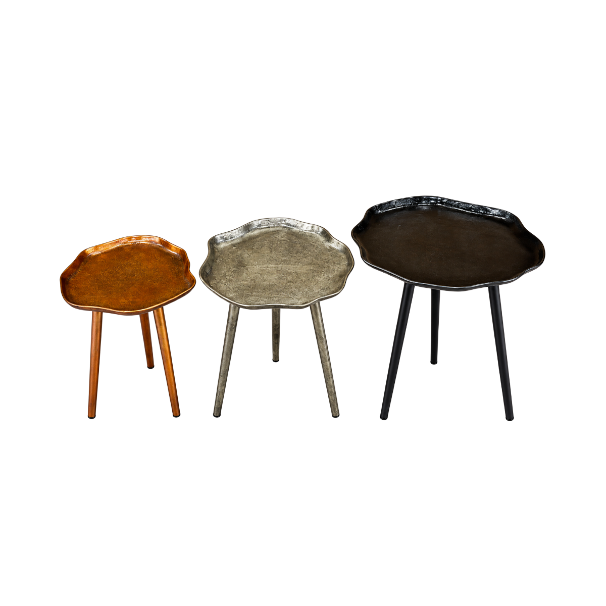 Table basse gigogne en aluminium Nyelia