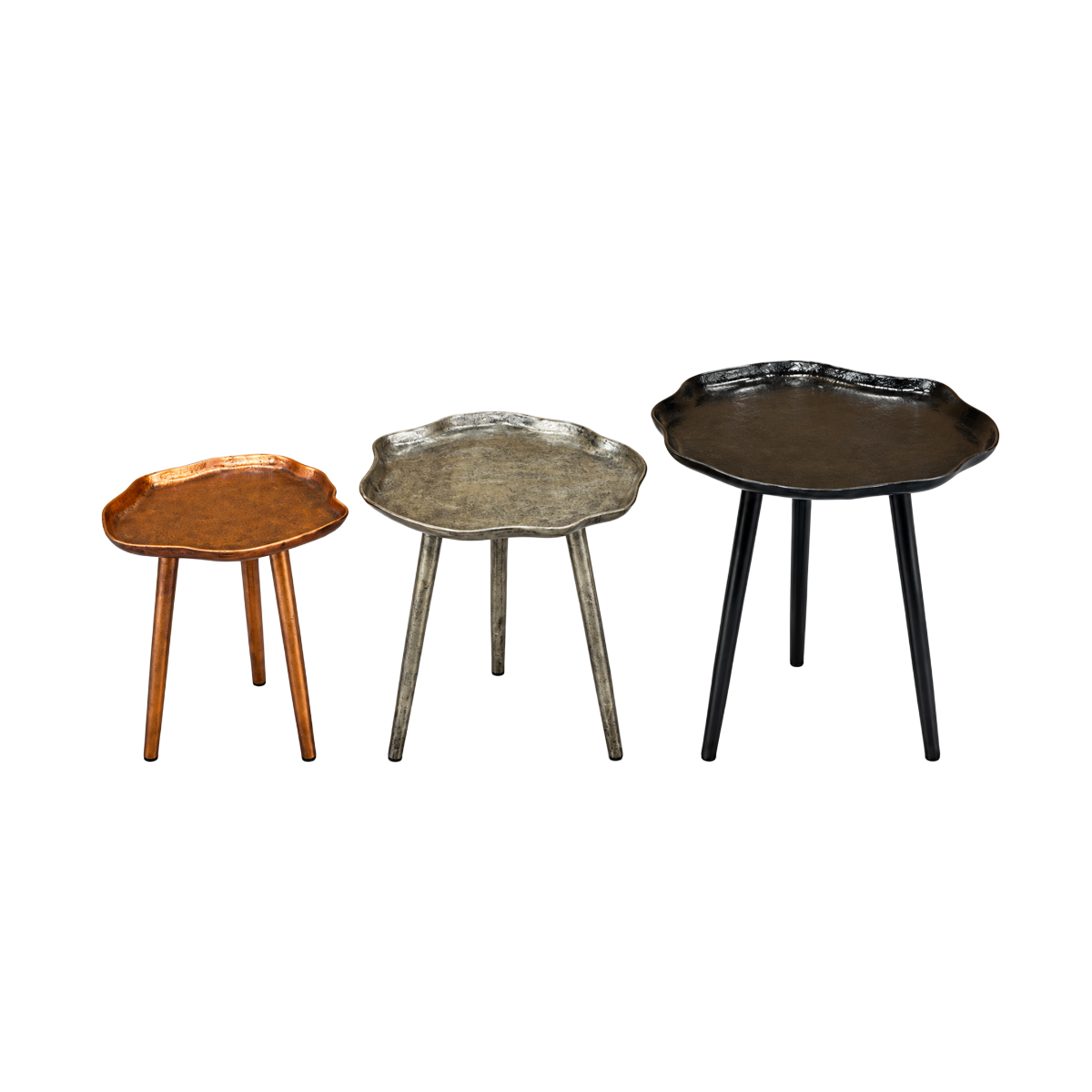 Table basse gigogne en aluminium Nyelia