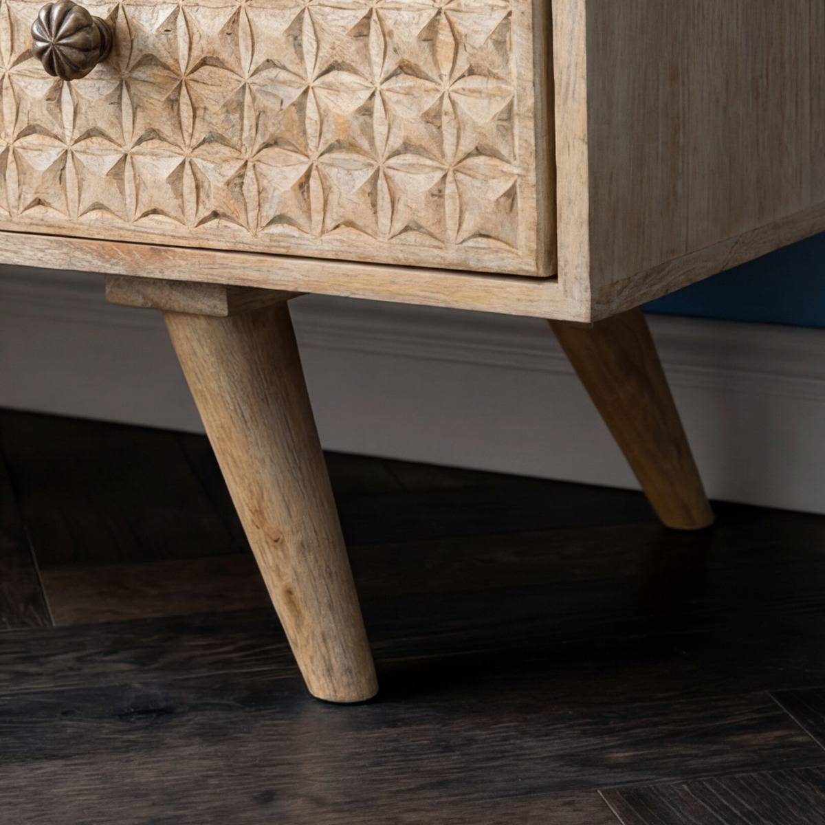 Buffet en bois de manguier blanchi Kamila