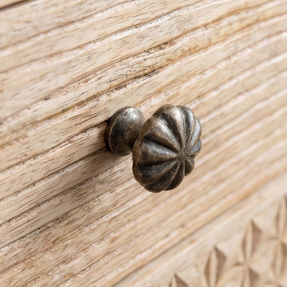 Buffet en bois de manguier blanchi Kamila