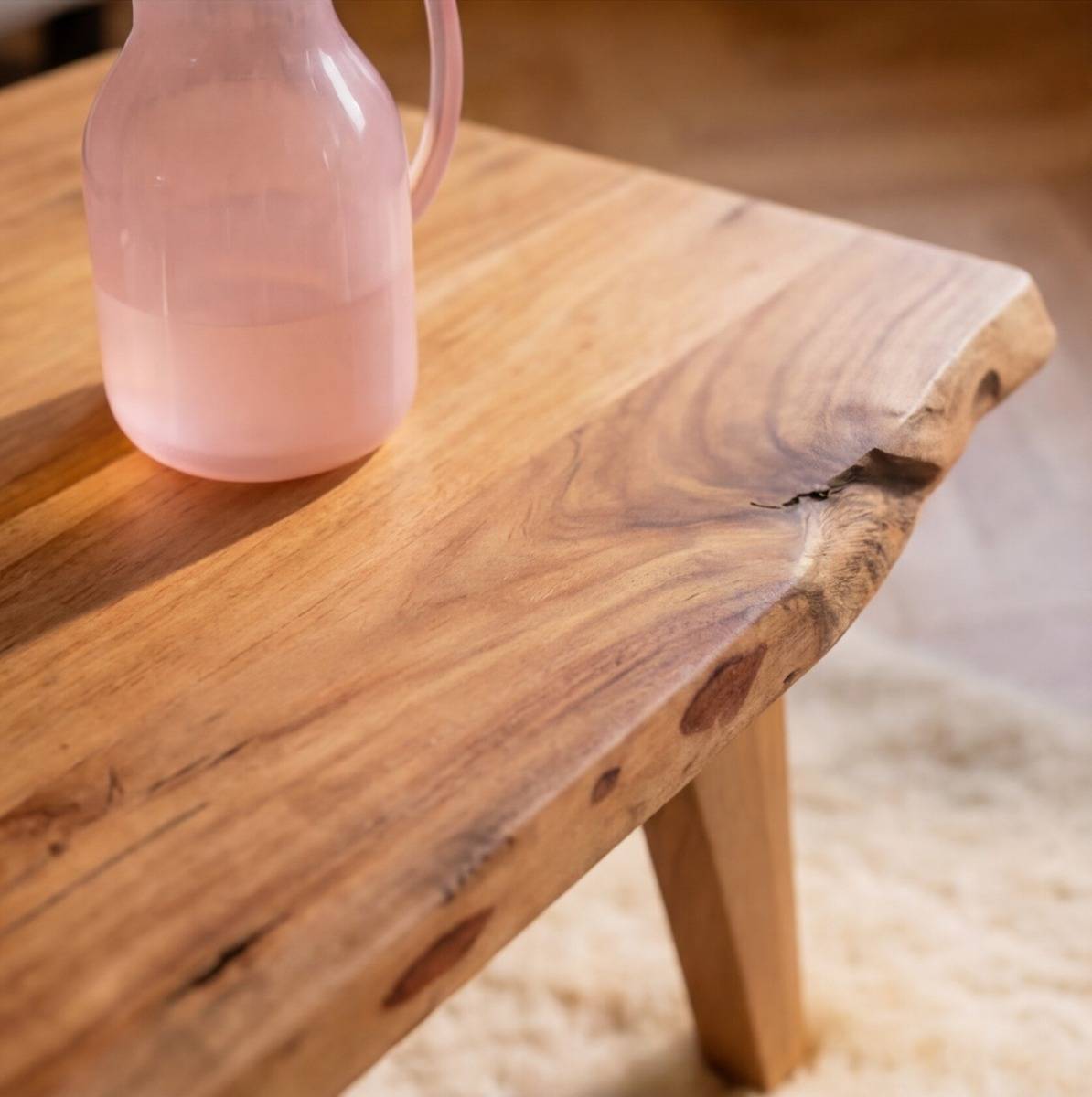 Table basse en bois d'acacia Loriane