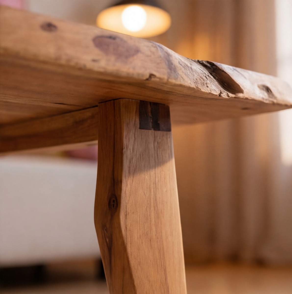 Table basse en bois d'acacia Loriane