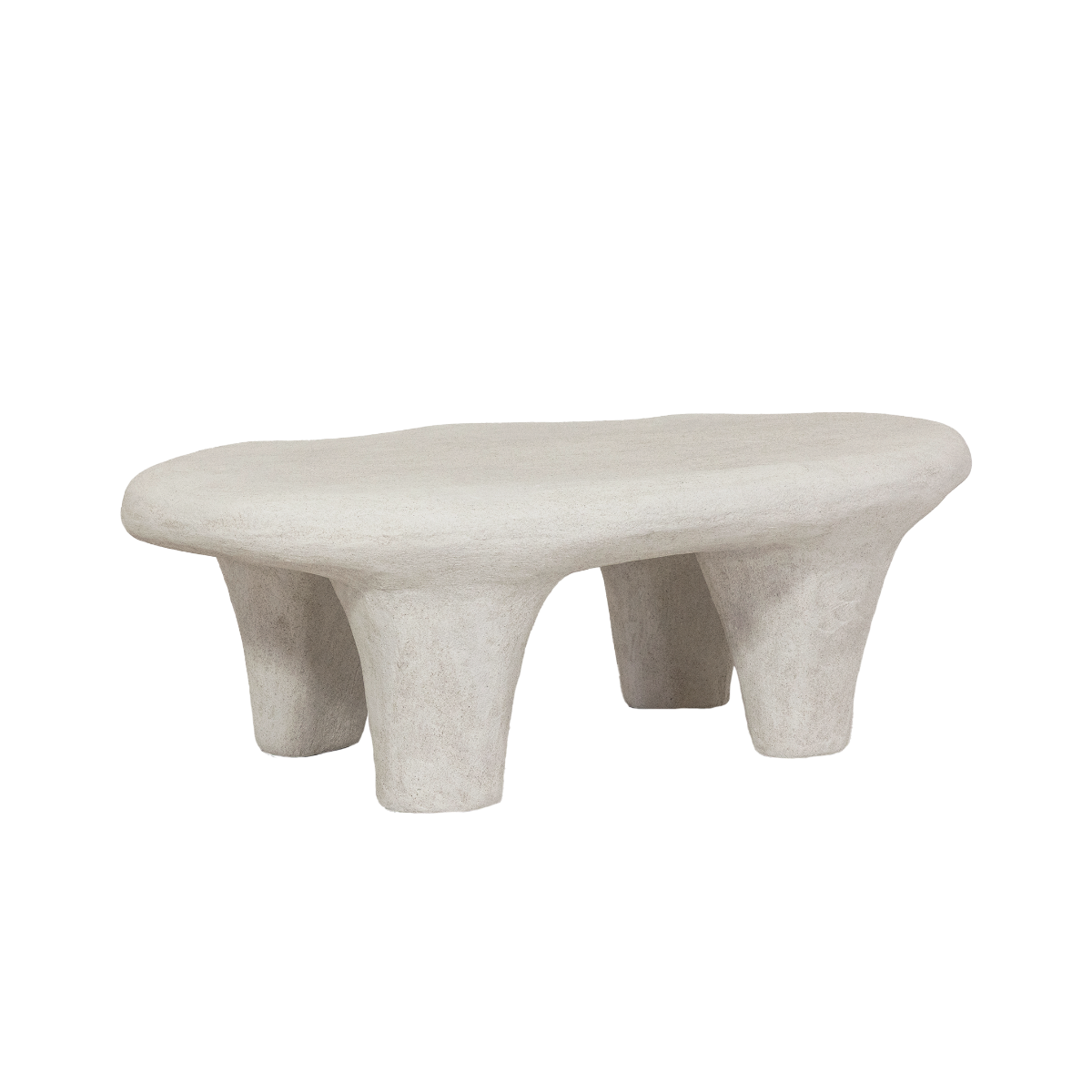 Table basse blanche en bois effet béton Danaé