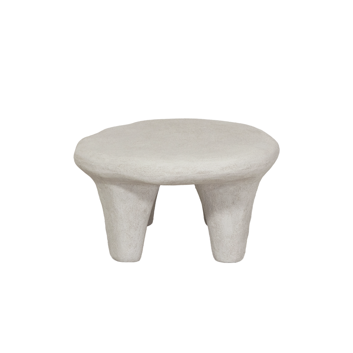 Table basse blanche en bois effet béton Danaé