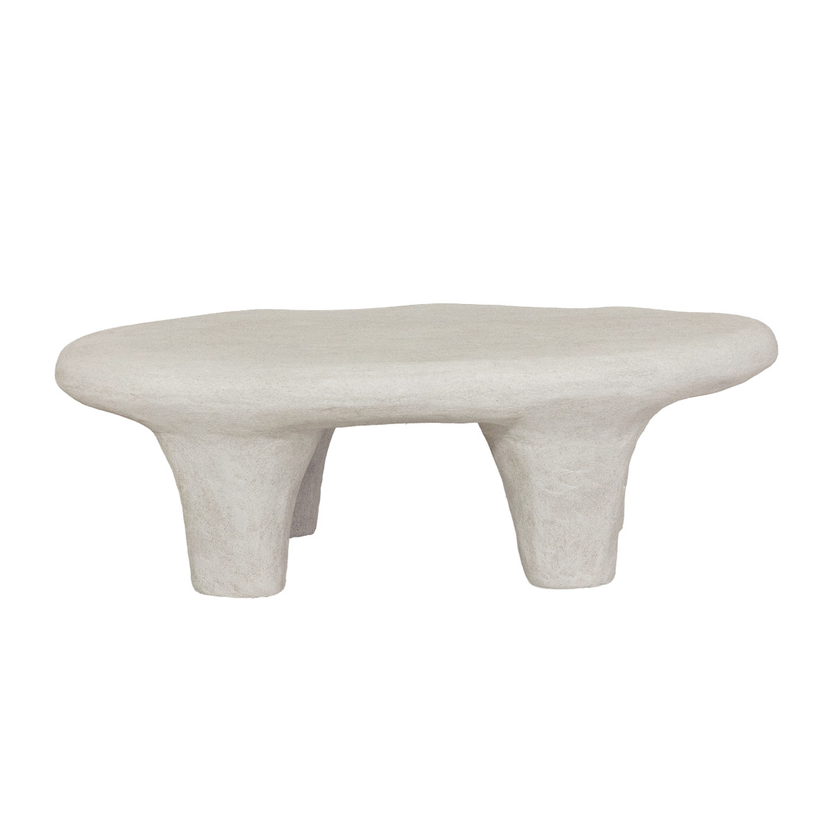 Table basse blanche en polyrésine effet béton Danaé
