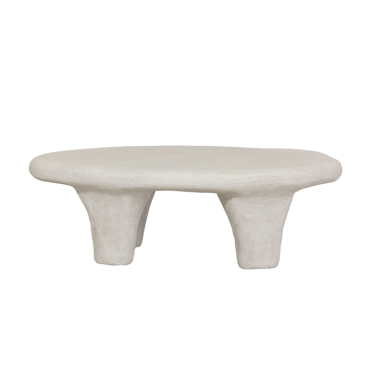 Table basse blanche en bois effet béton Danaé