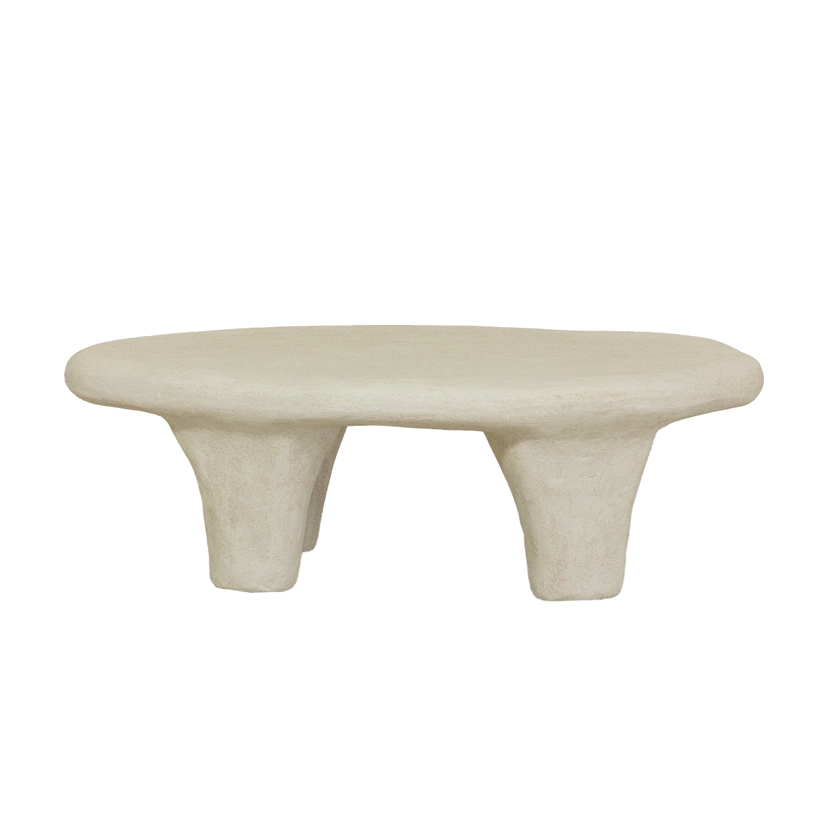 Table basse blanche en polyrésine effet béton Danaé
