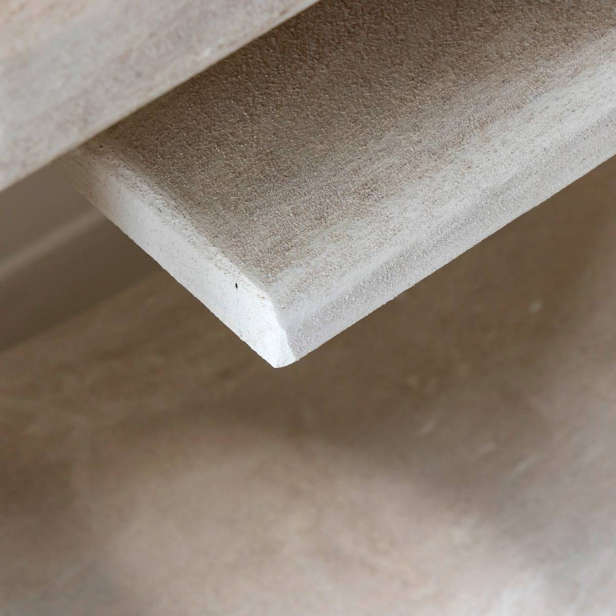 Console en MDF blanc effet béton Danaé