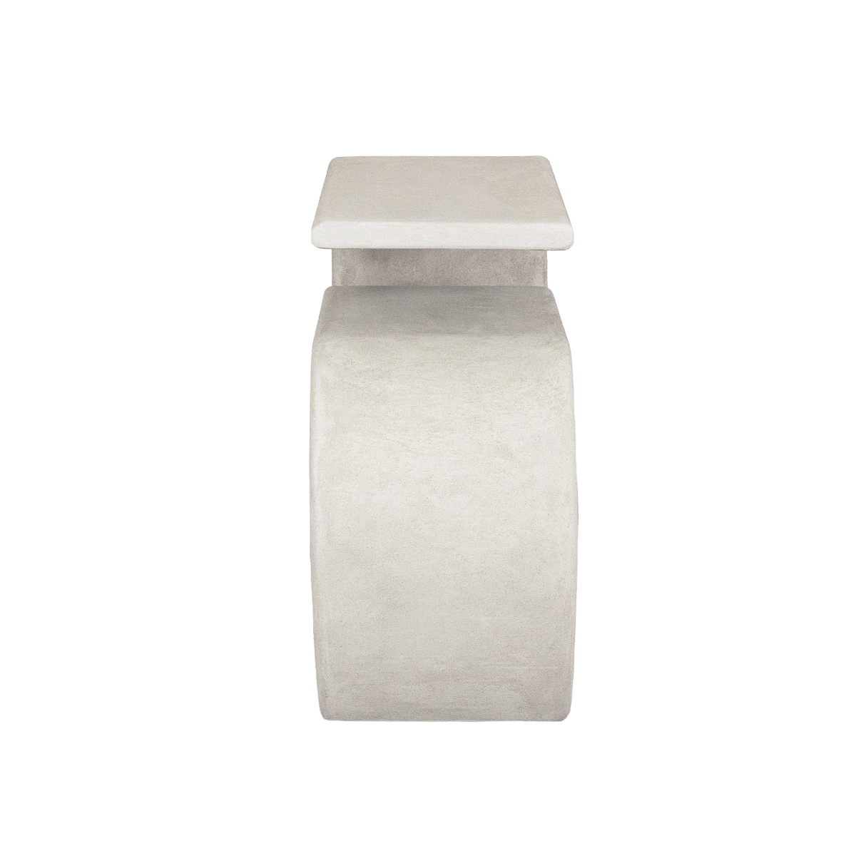 Console en bois effet béton blanc Danaé