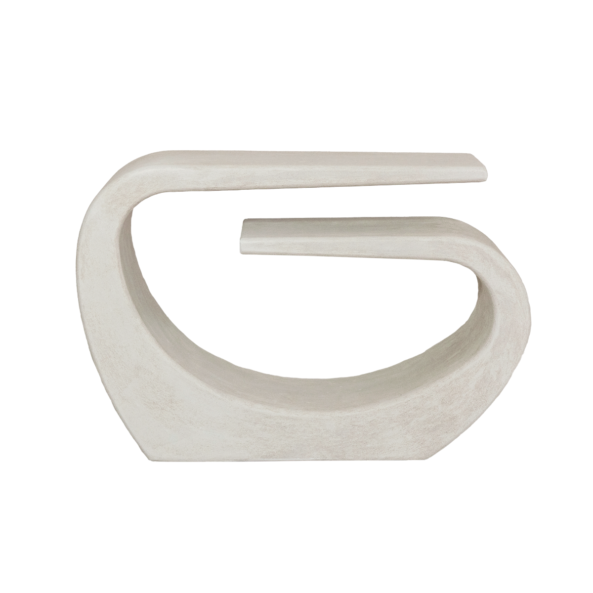 Console en bois effet béton blanc Danaé