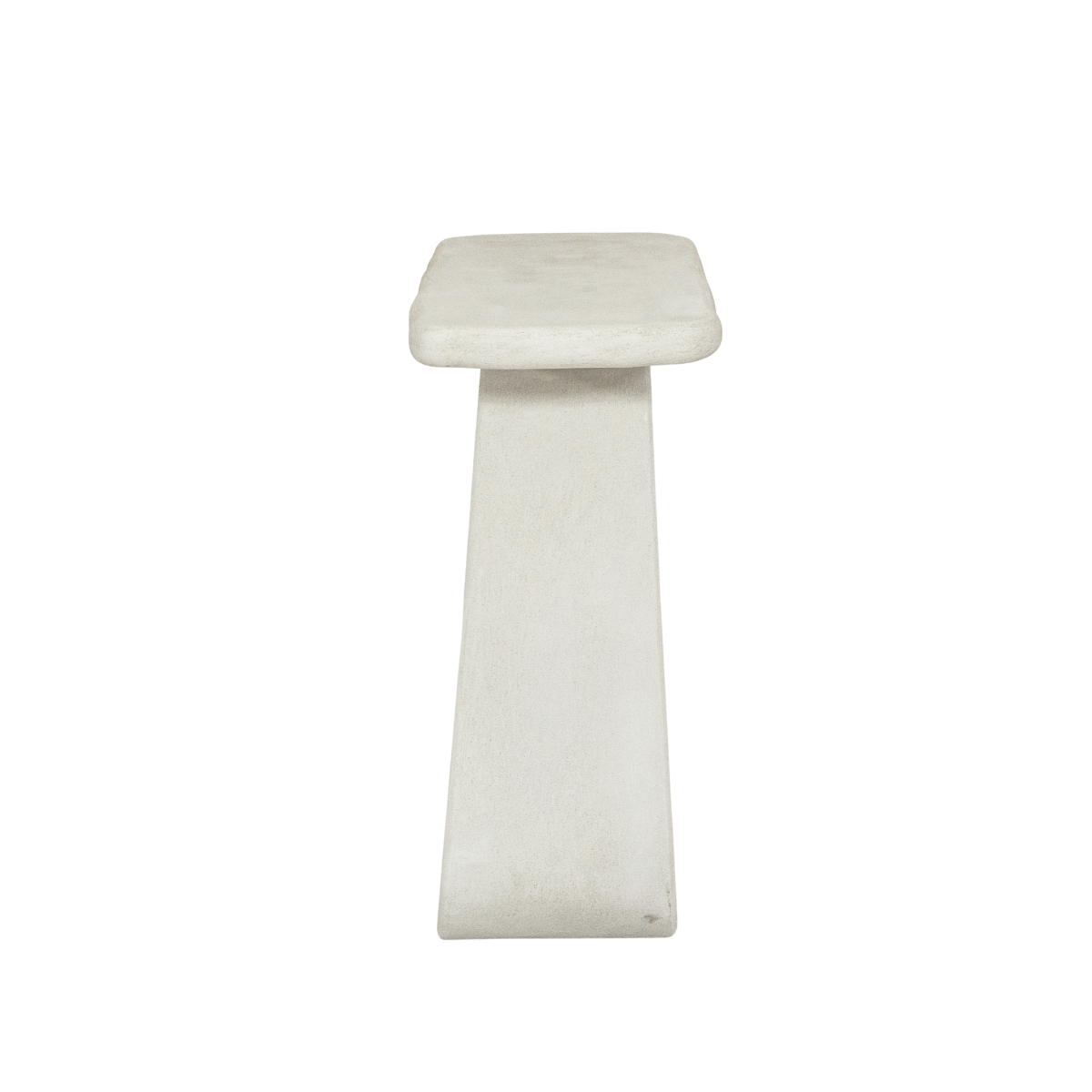 Console pied central en bois effet béton blanc Danaé