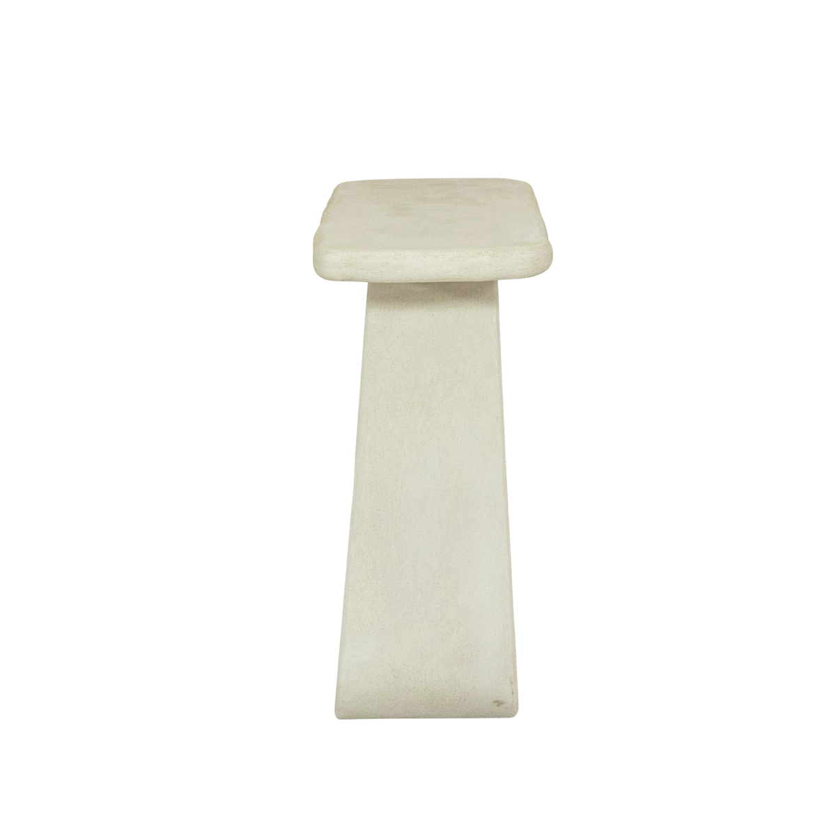 Console pied central en MDF blanc effet béton Danaé