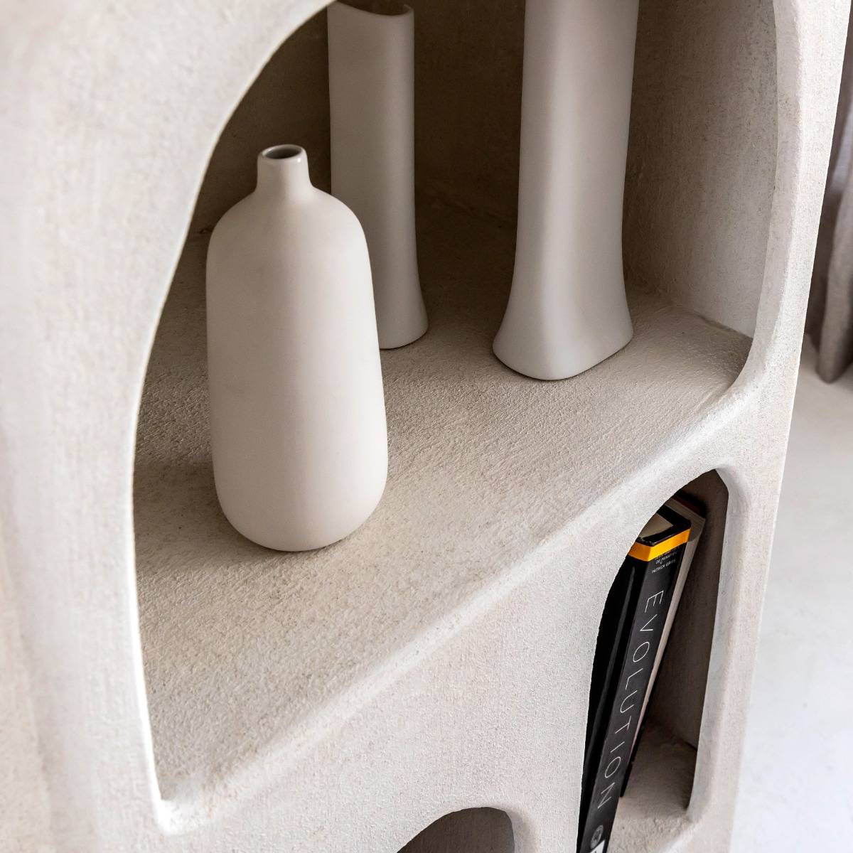 Etagère en MDF blanc effet béton Danaé