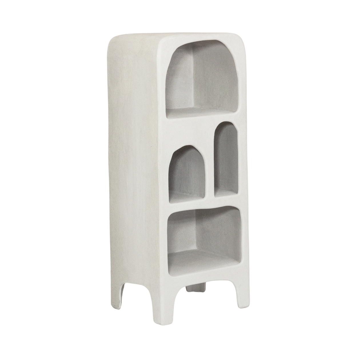 Etagère en bois effet béton blanc Danaé