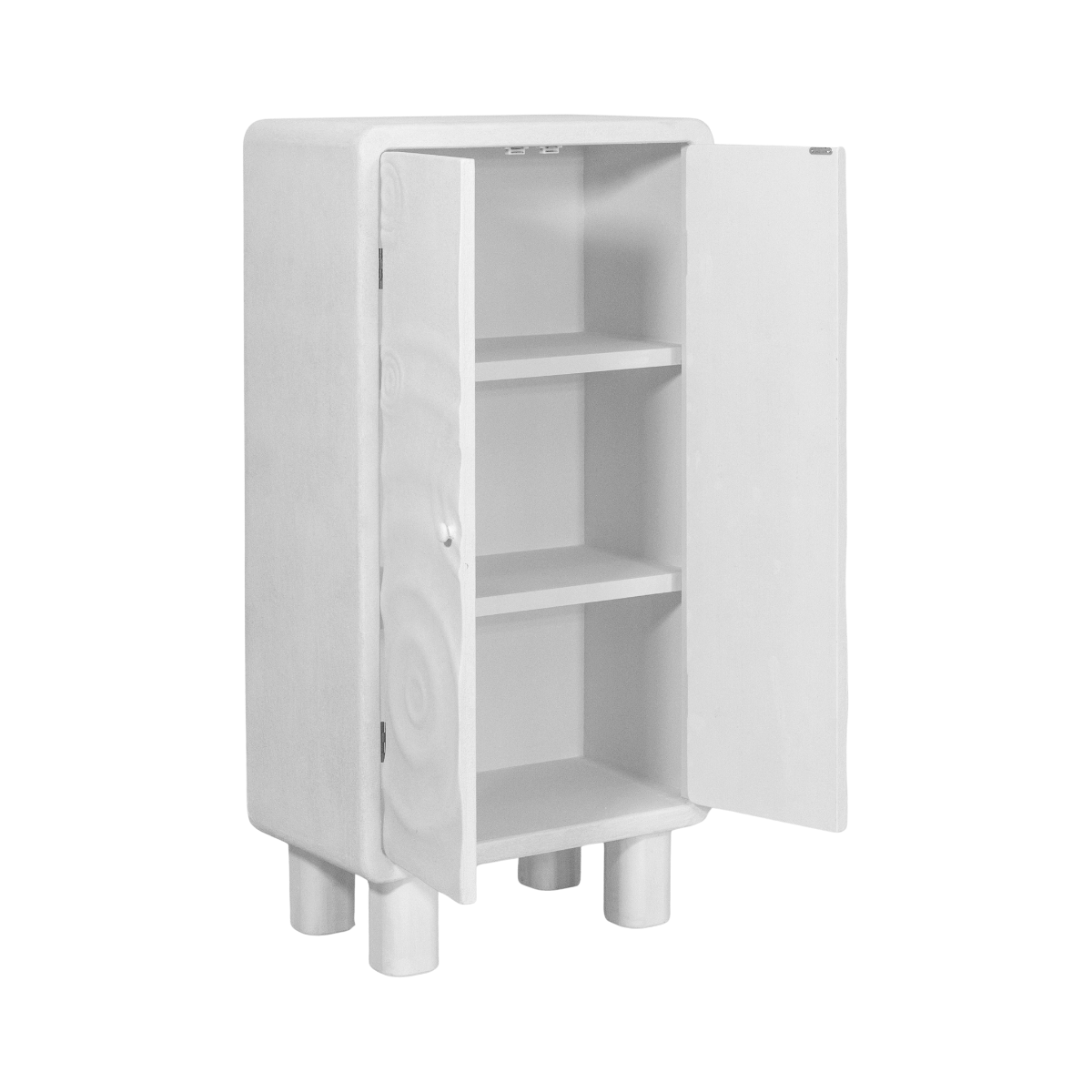 Armoire en MDF blanc effet béton Danaé