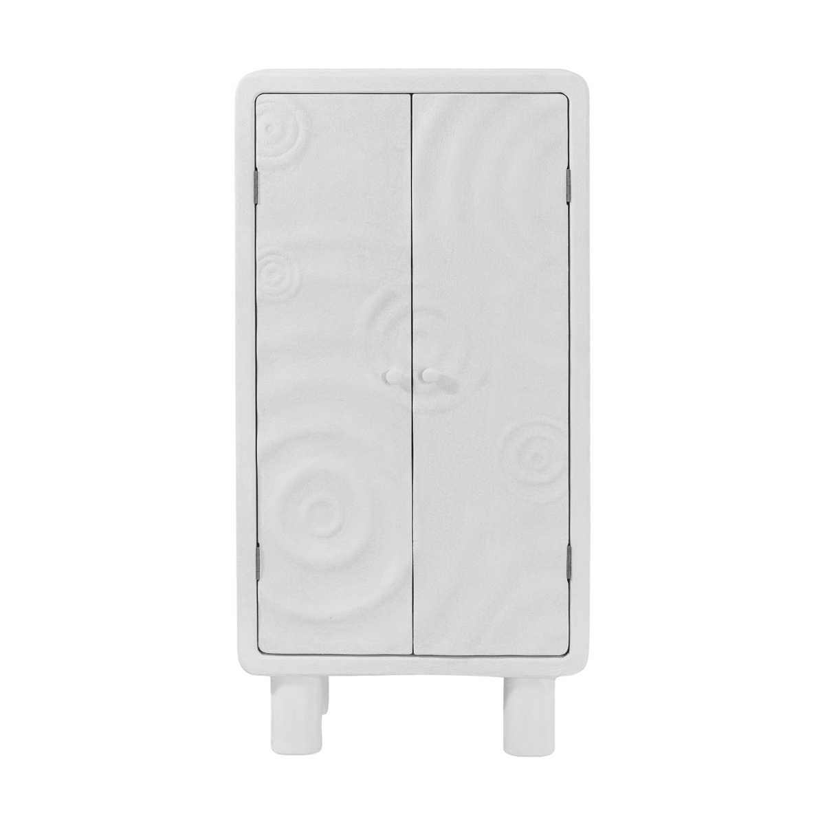 Armoire en MDF blanc effet béton Danaé