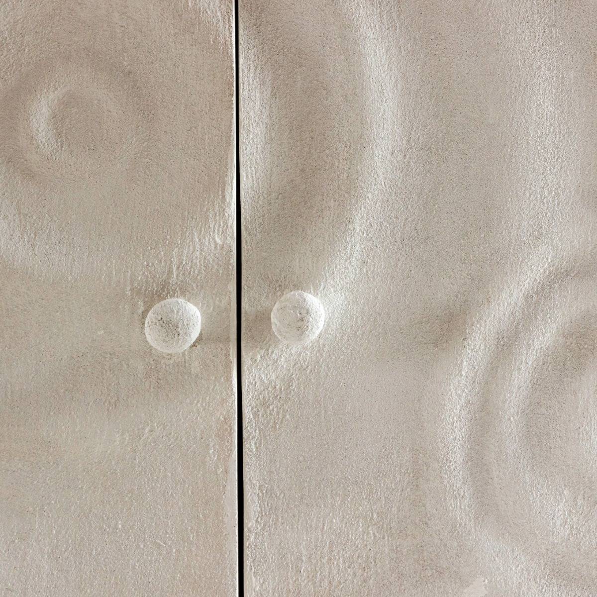 Buffet 3 portes en MDF blanc effet béton Danaé