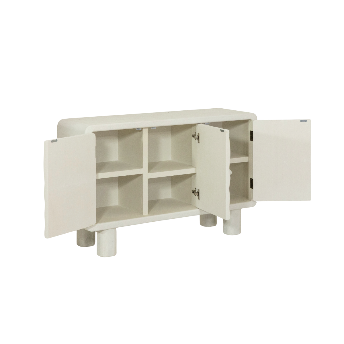 Buffet 3 portes en MDF blanc Danaé