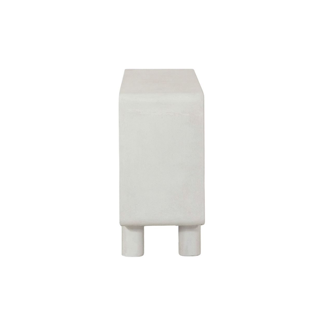 Buffet 3 portes en bois effet béton blanc Danaé