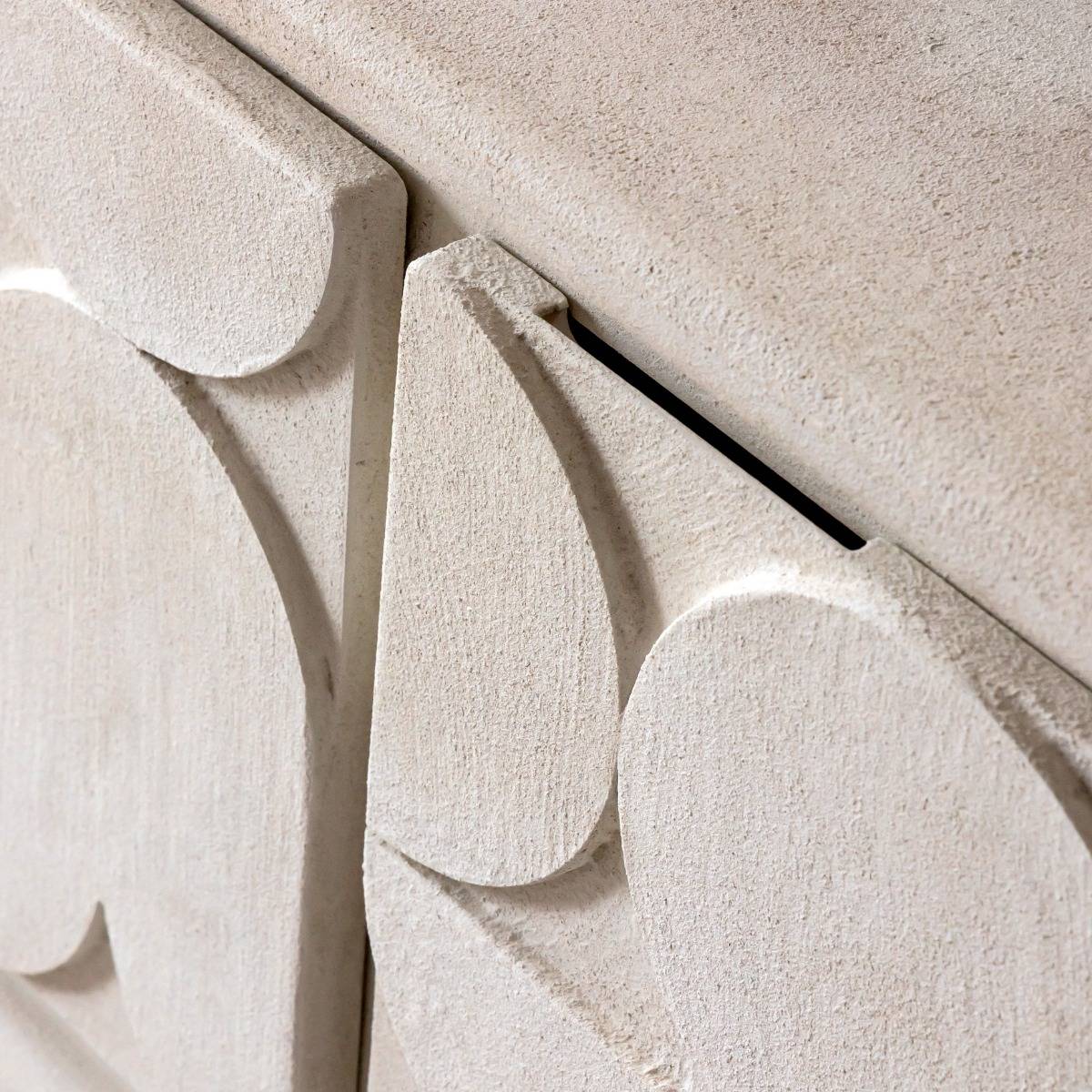 Buffet 3 portes en MDF blanc effet béton Danaé