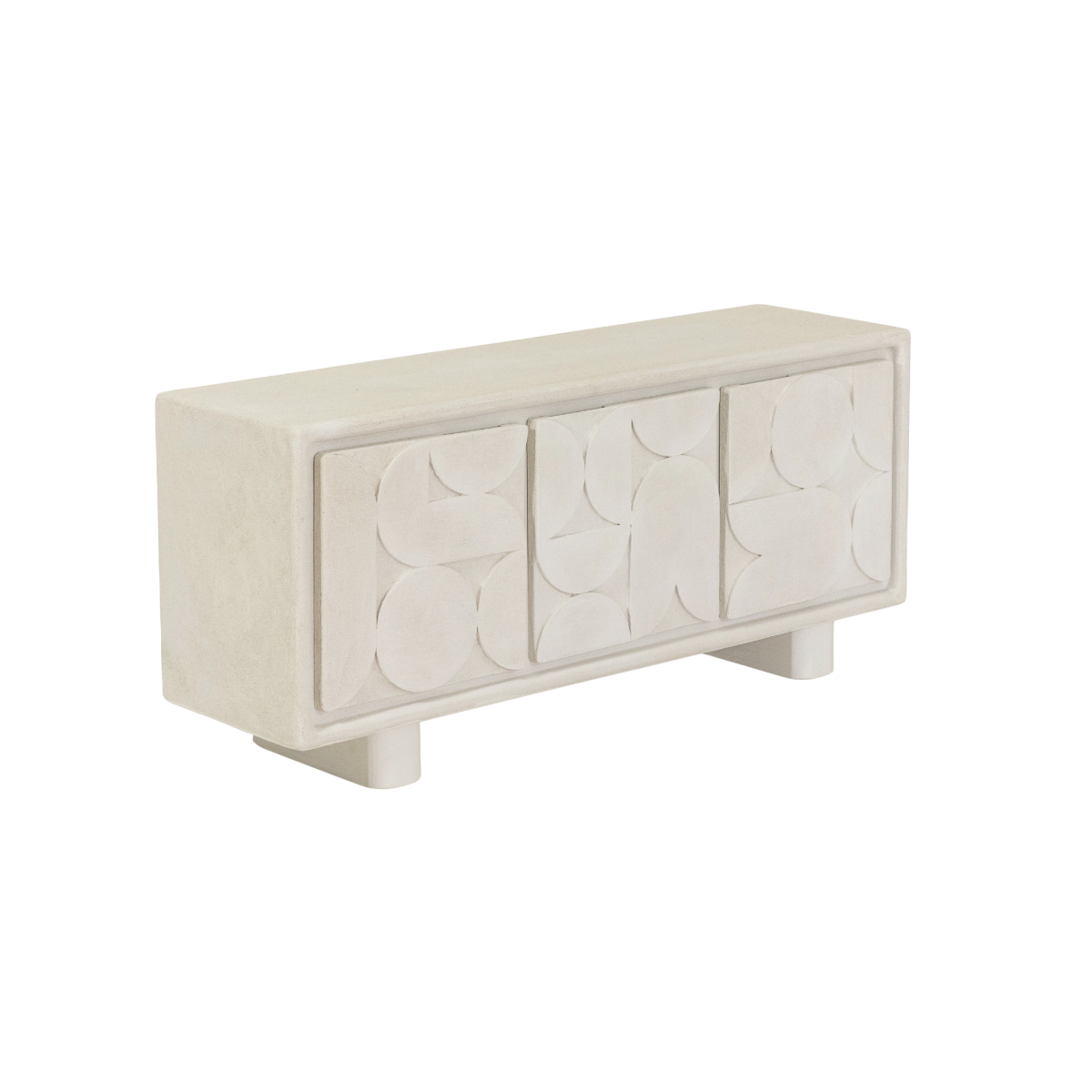 Buffet 3 portes en MDF blanc Danaé