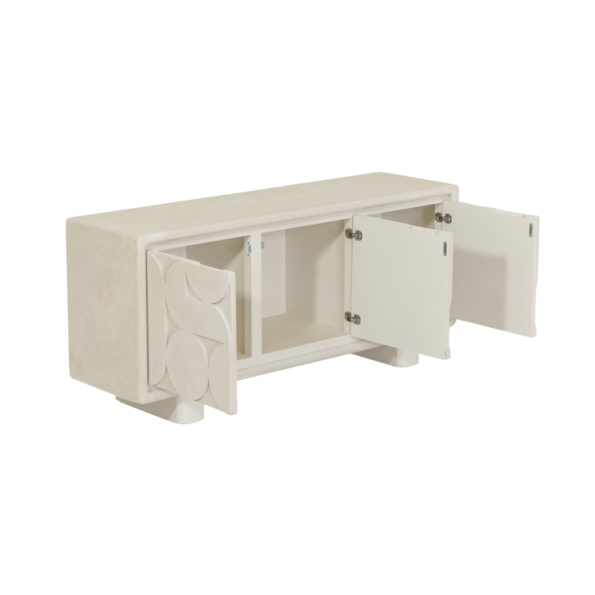 Buffet 3 portes en MDF blanc Danaé
