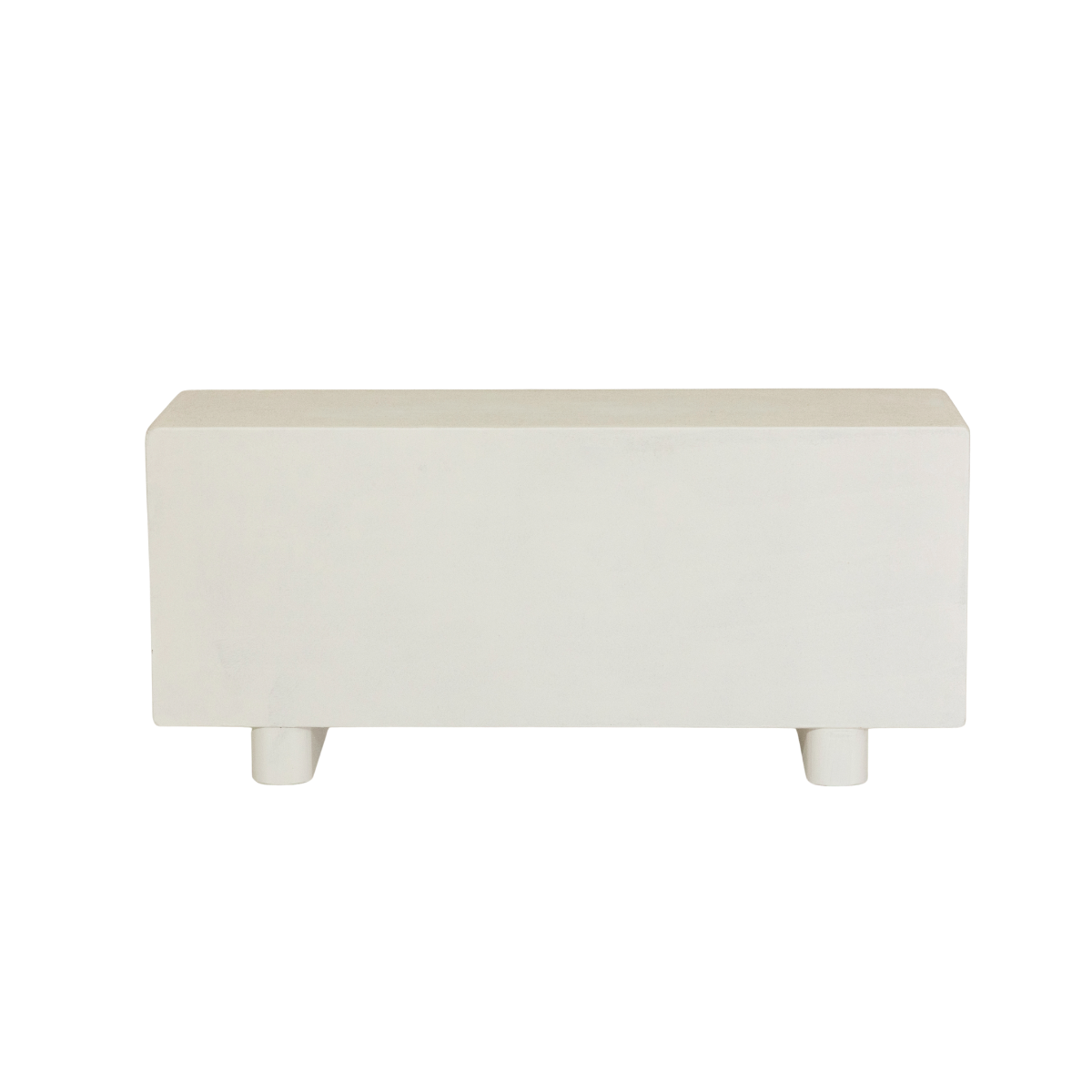 Buffet 3 portes en MDF blanc effet béton Danaé