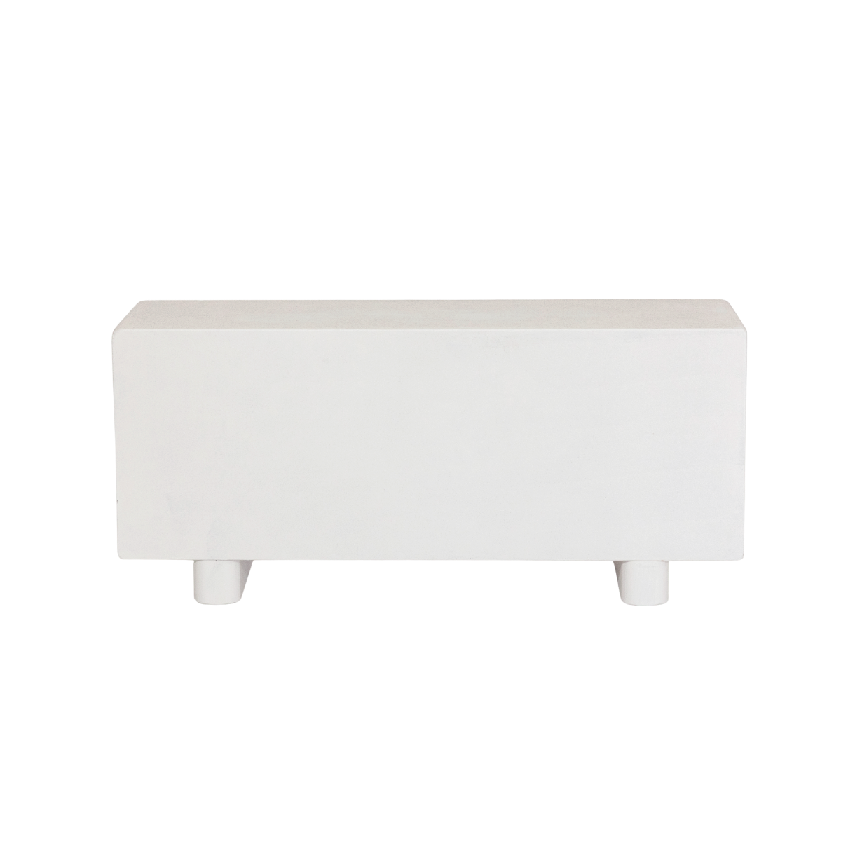 Buffet 3 portes en bois effet béton blanc Danaé