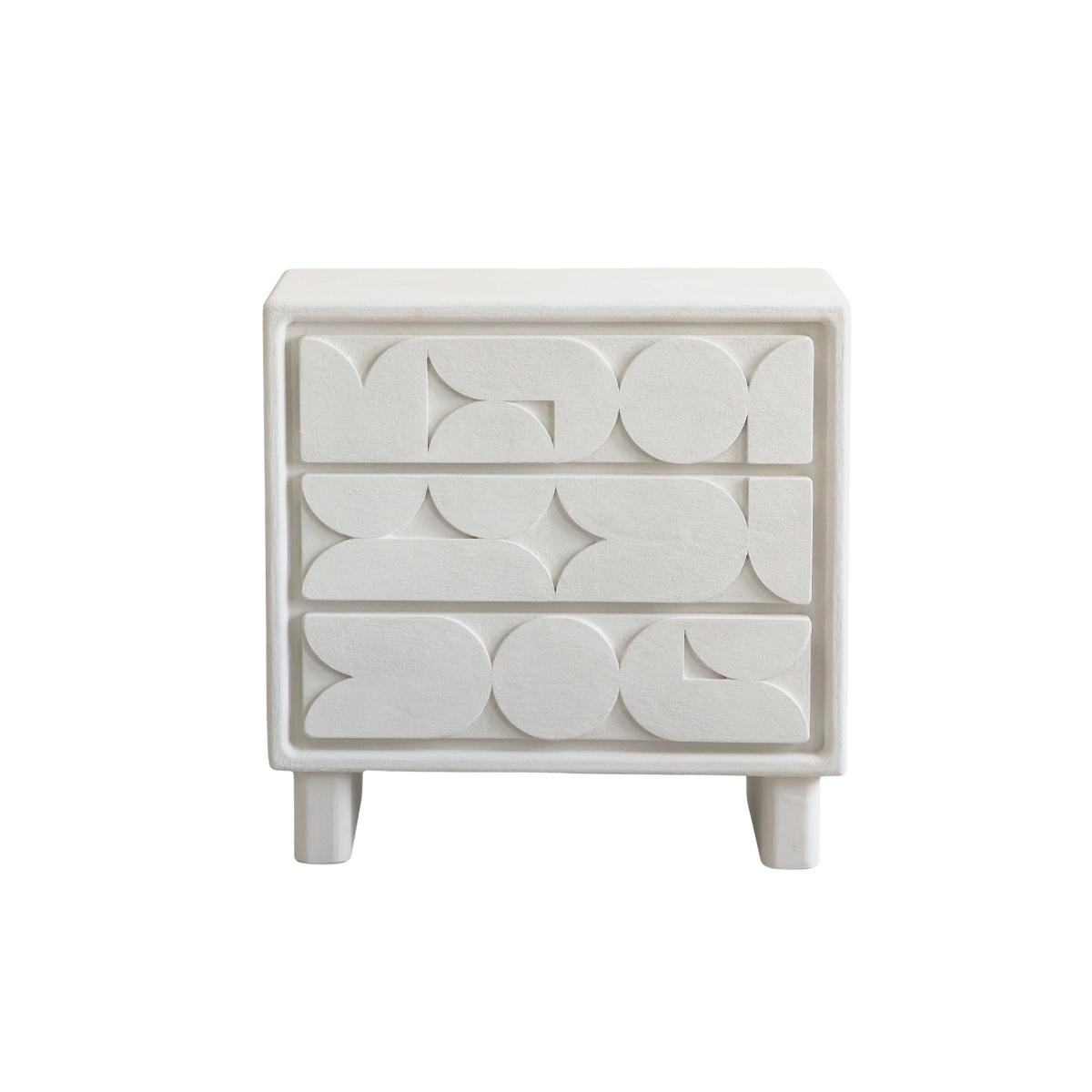 Commode en MDF blanc effet béton Danaé
