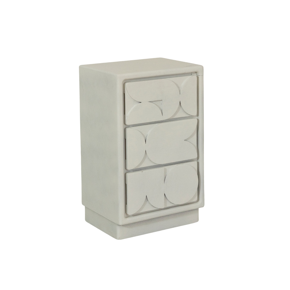 Petite commode 3 portes MDF blanc Danaé