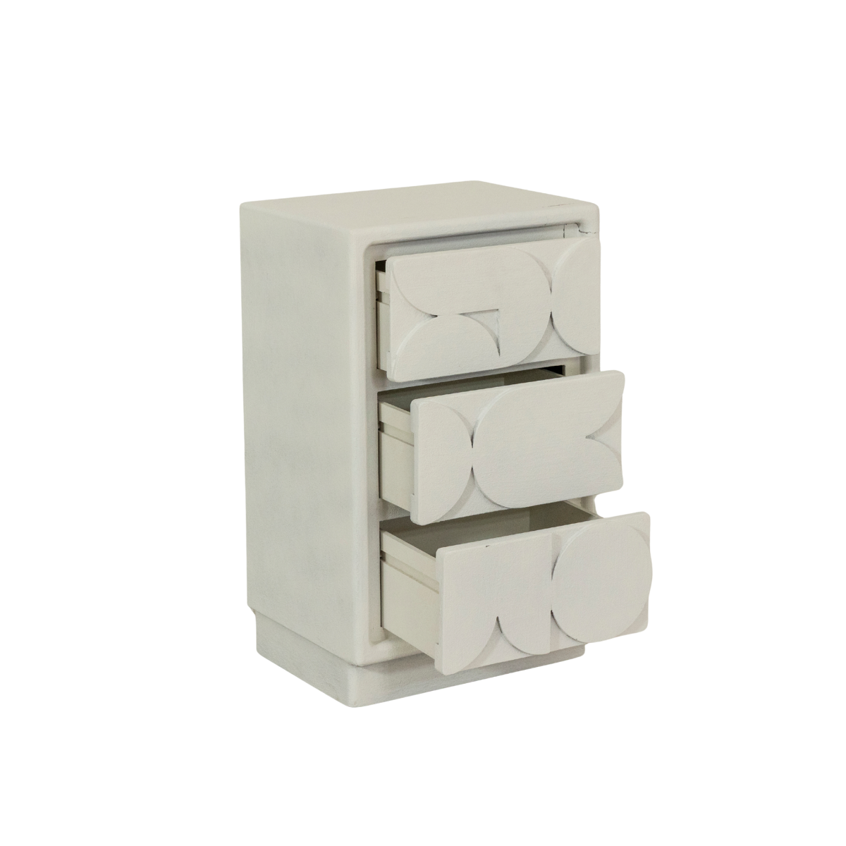 Petite commode 3 portes MDF blanc Danaé