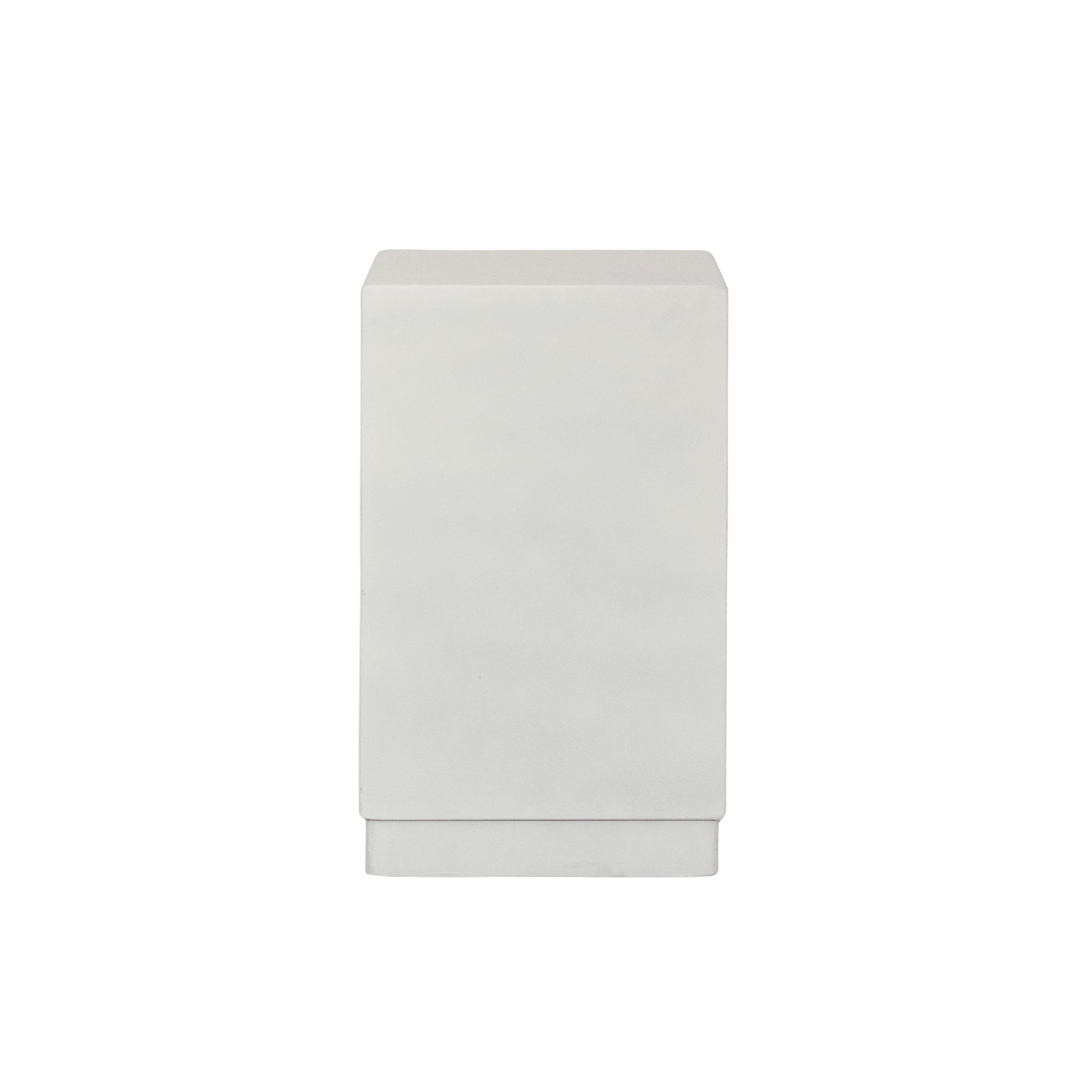 Petite commode 3 portes bois effet béton blanc Danaé