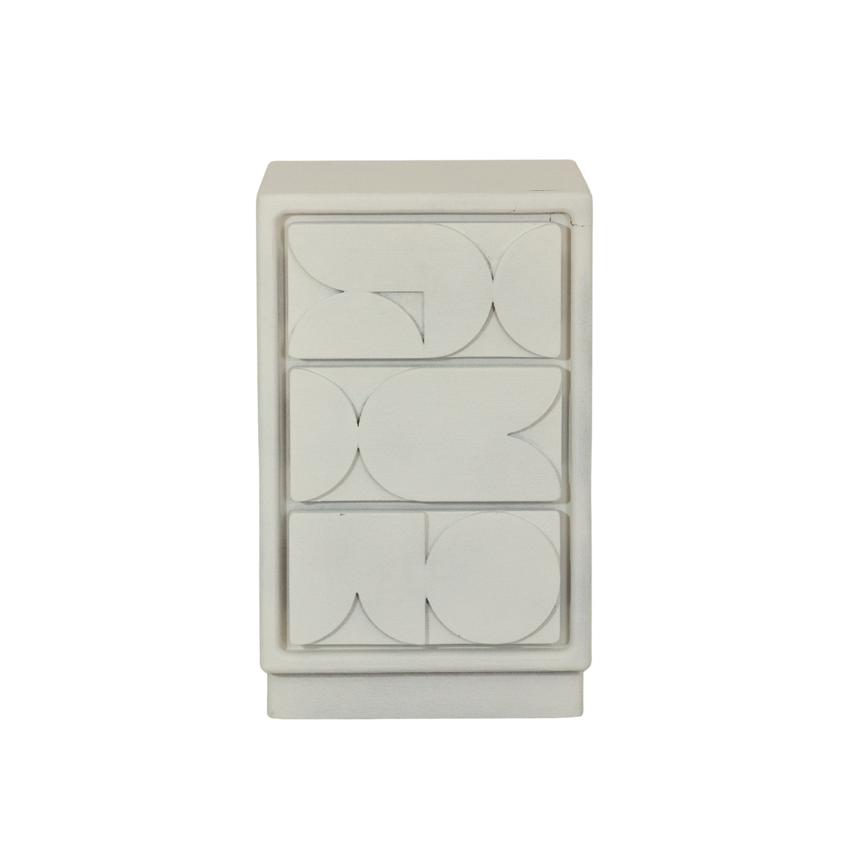 Petite commode 3 portes MDF blanc Danaé