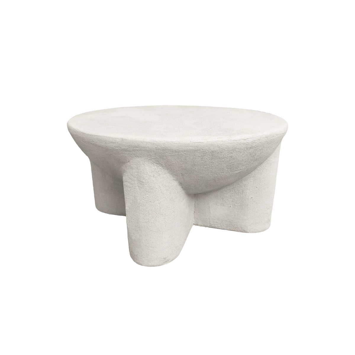 Table basse ronde en bois effet béton Danaé