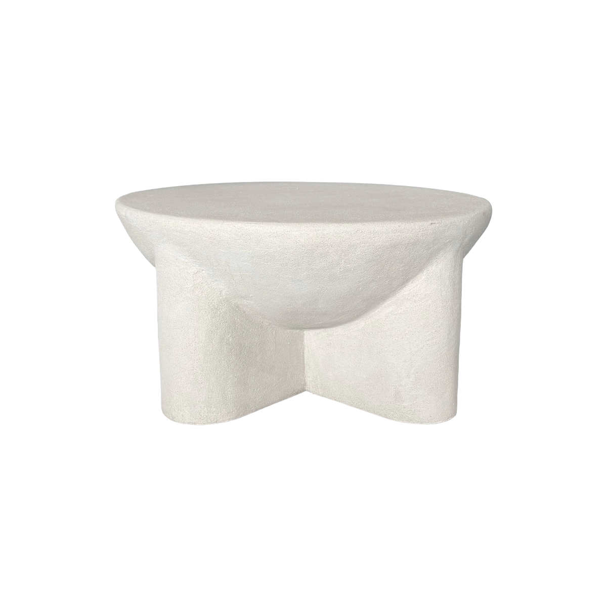 Table basse ronde en bois effet béton Danaé