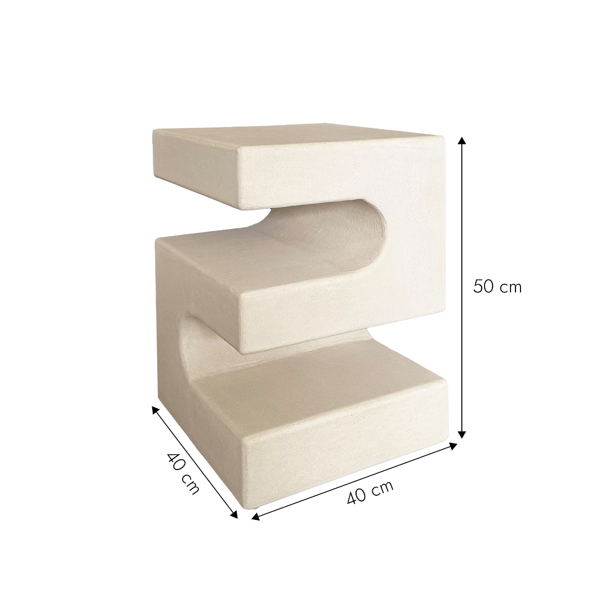 Table de chevet en bois effet béton Danaé