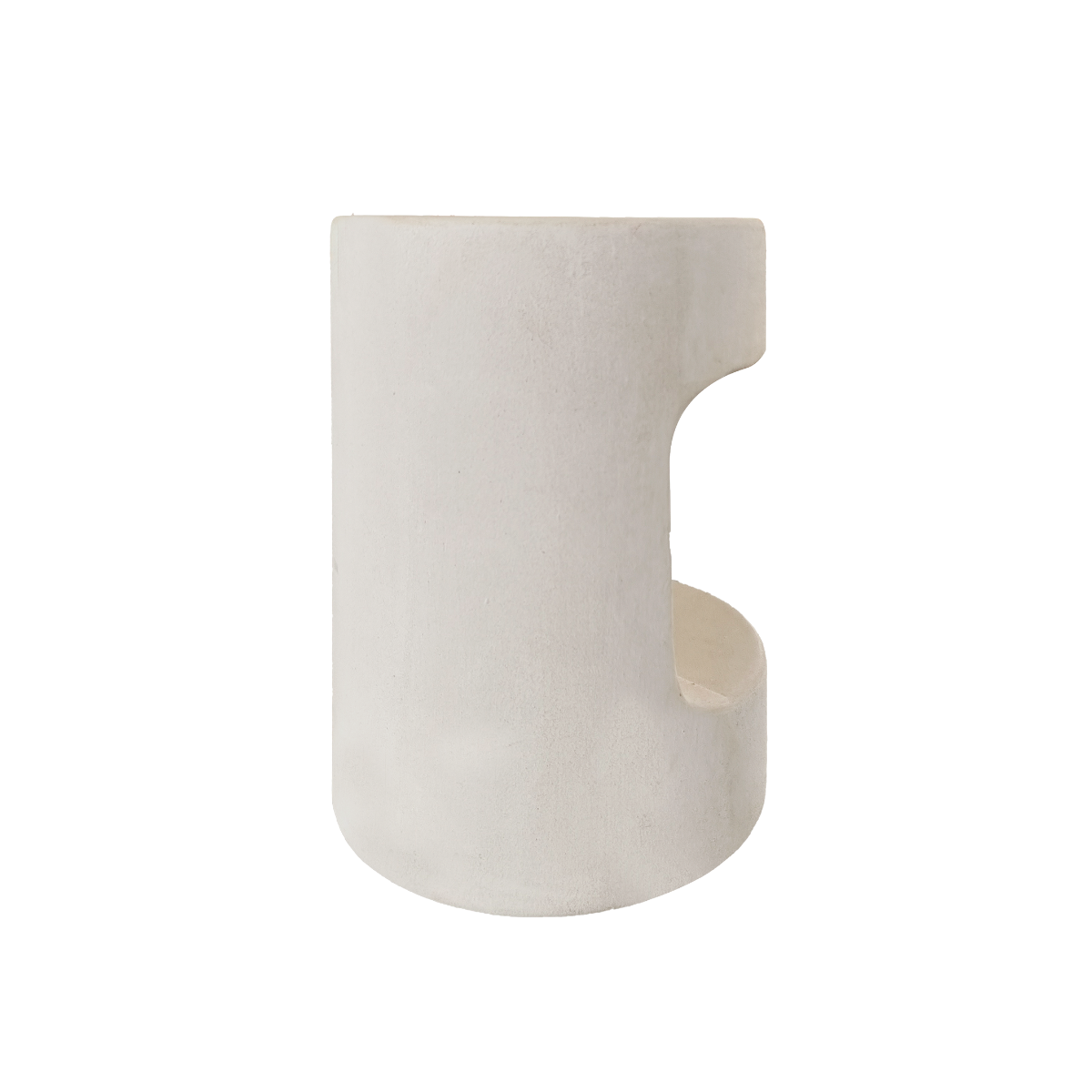 Table de chevet ronde en bois effet béton Danaé