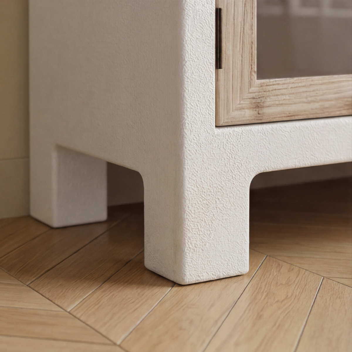 Buffet en bois effet béton et bois de sapin Anaya